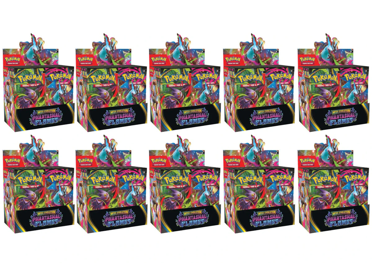 2025 Pokemon Mega Evolution Phantasmal Flames Booster Box 10X Lot
