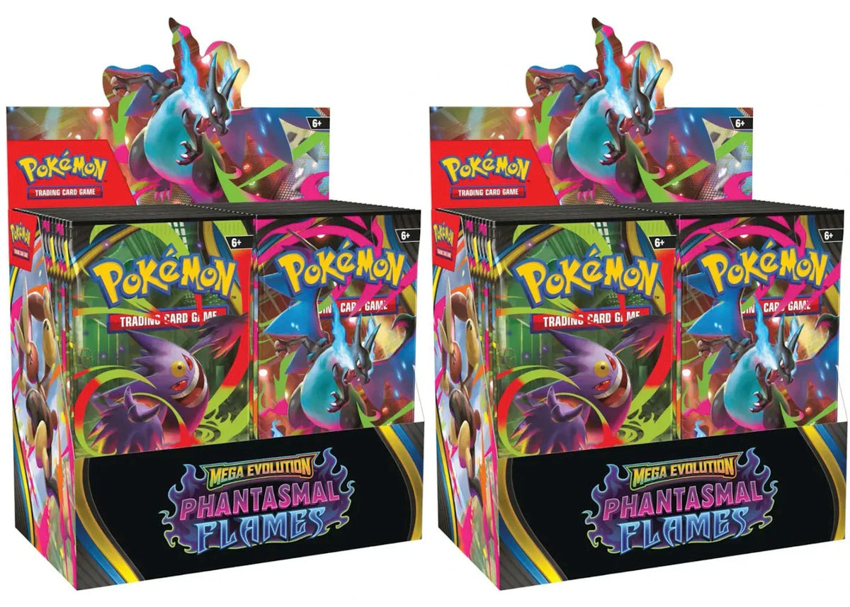 2025 Pokemon Mega Evolution Phantasmal Flames Booster Box 2X Lot