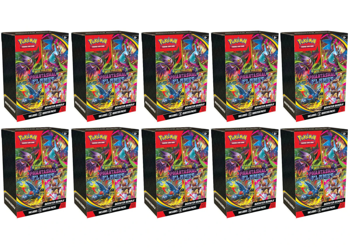 2025 Pokemon Mega Evolution Phantasmal Flames Booster Bundle 10X Lot