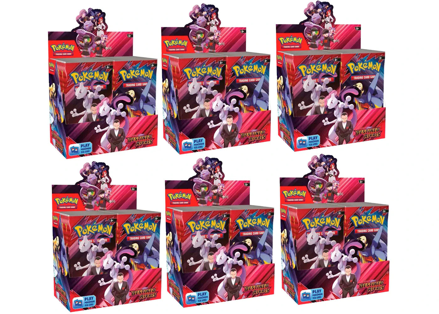 2025 Pokemon Scarlet & Violet Destined Rivals Booster Box 6X Lot