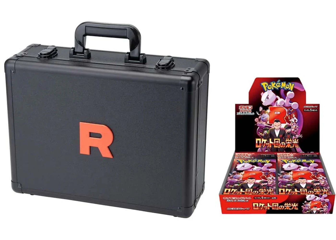2025 Pokemon Scarlet & Violet Glory Of The Rocket Team Attache Case Set With Booster Box