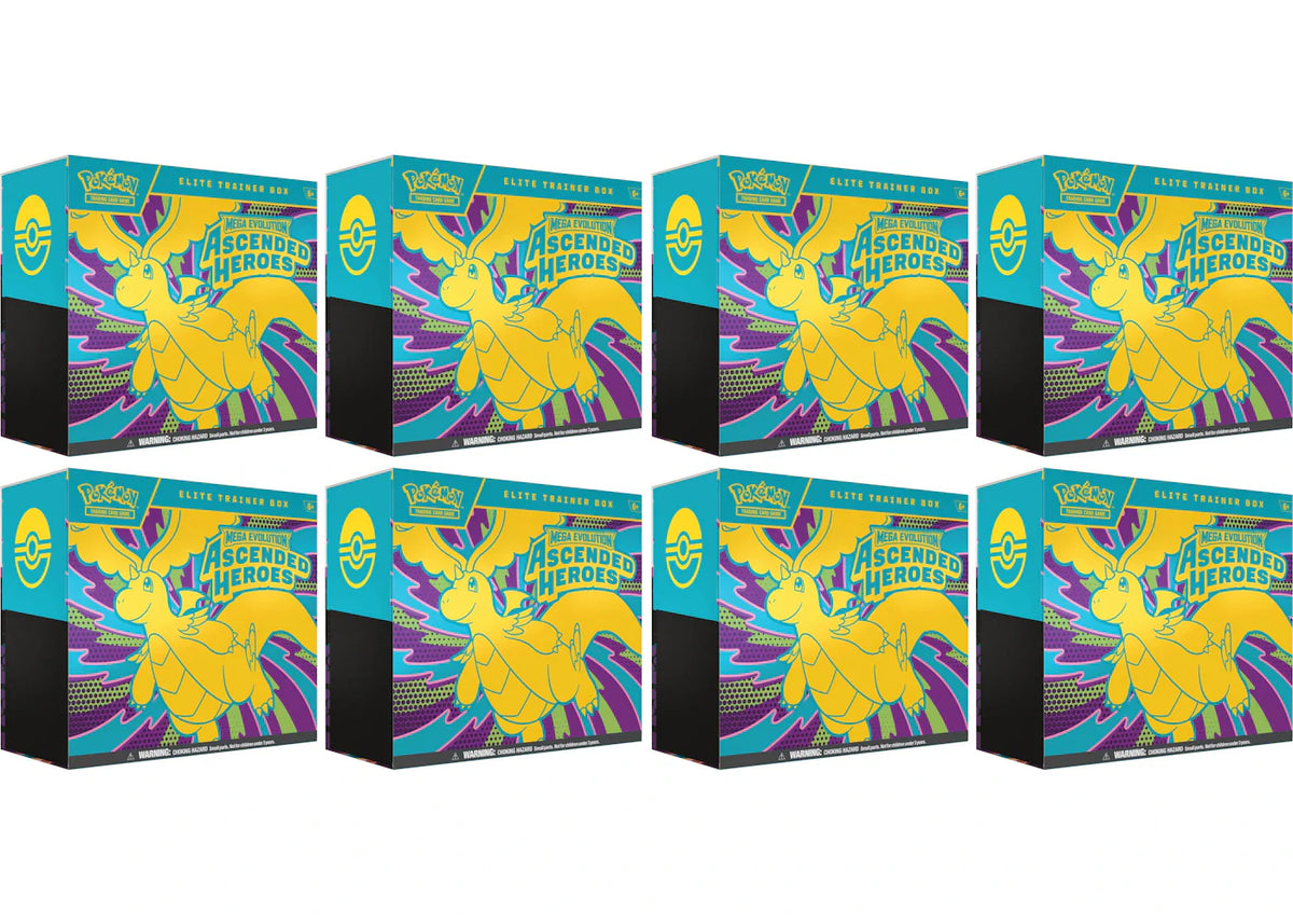 2026 Pokemon Mega Evolution Ascended Heroes Elite Trainer Box 8X Lot