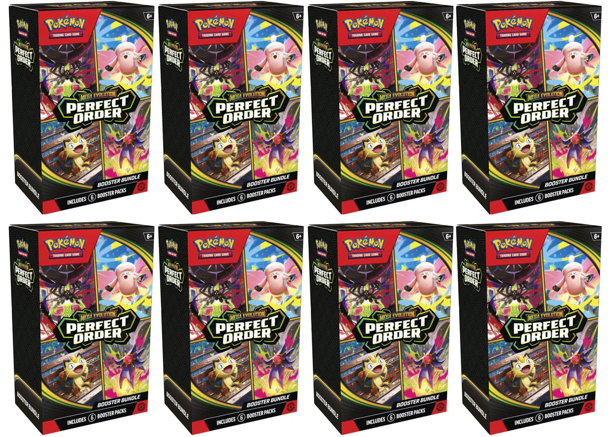 2026 Pokemon Mega Evolution Perfect Order Booster Bundle 8X Lot