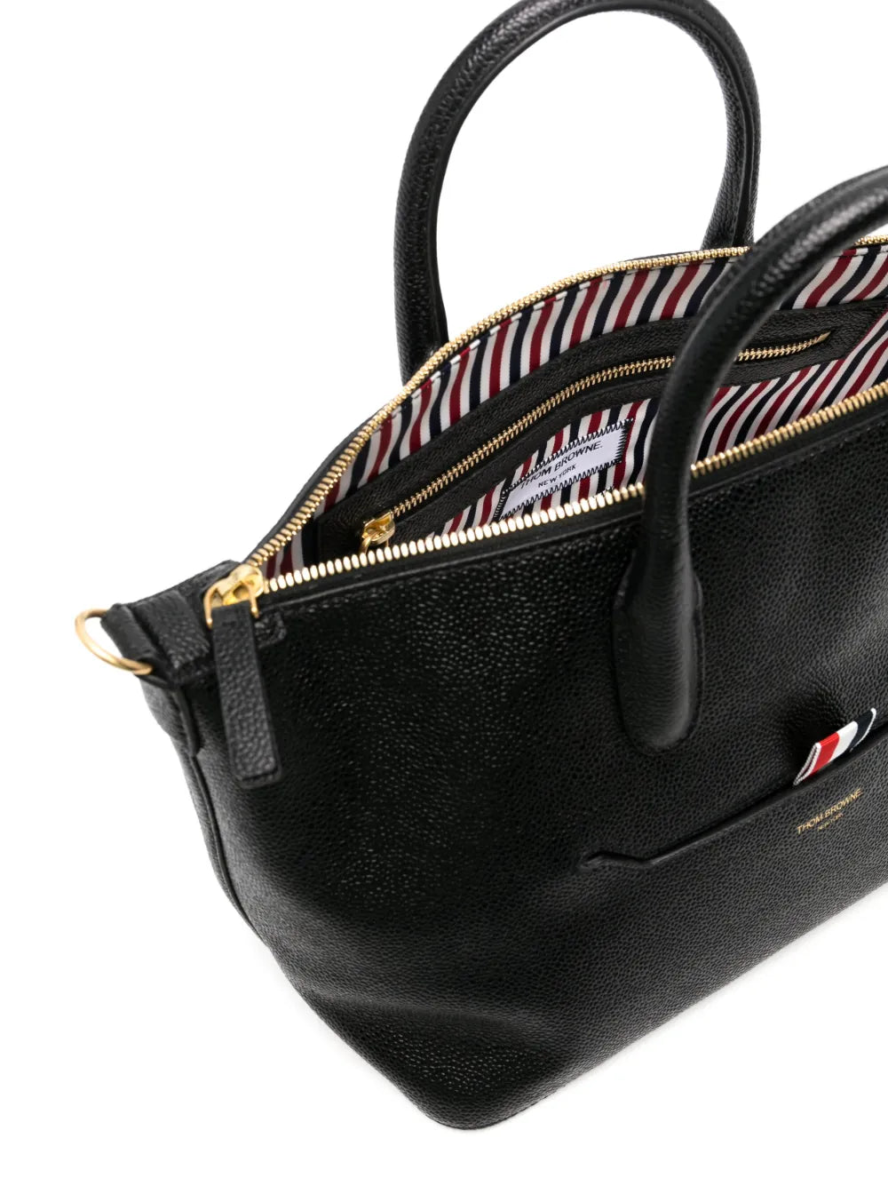 small leather tote bag