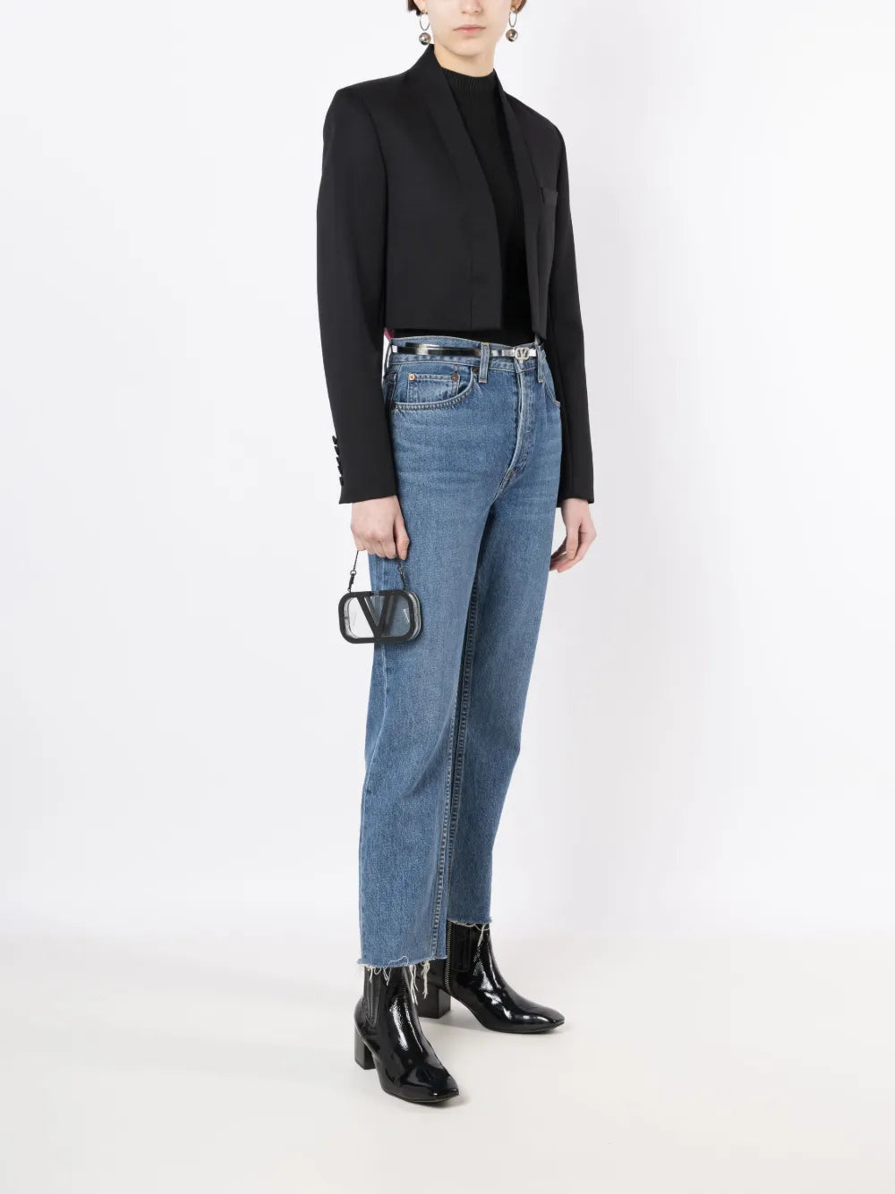 logo-plaque clear clutch