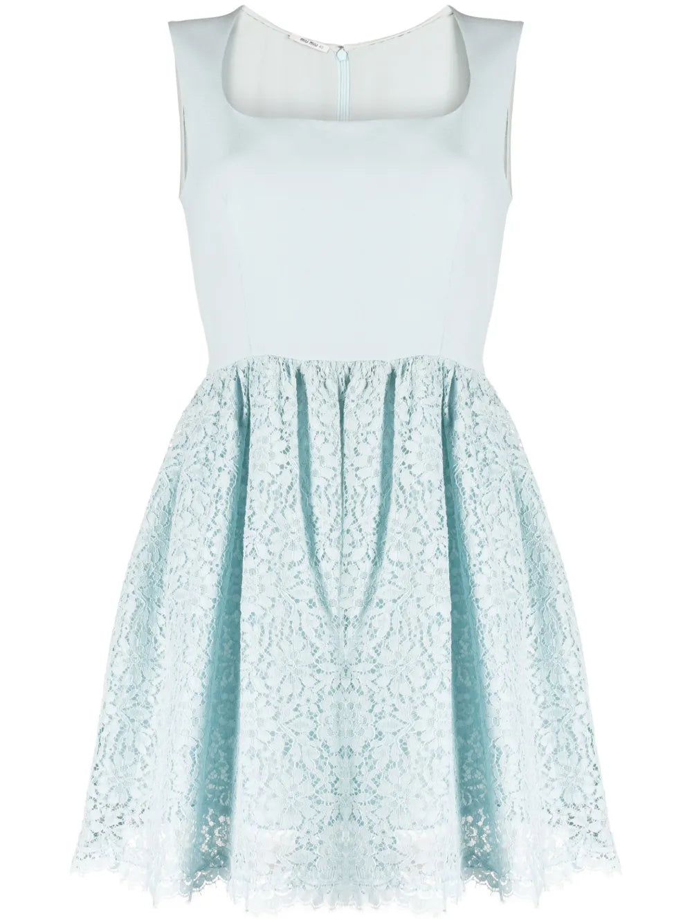 floral lace-panel minidress