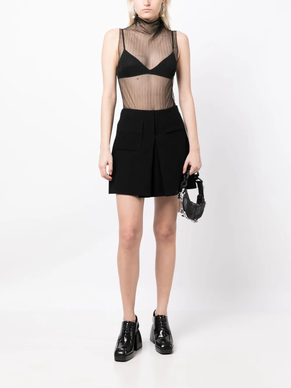 A-line high-waist miniskirt