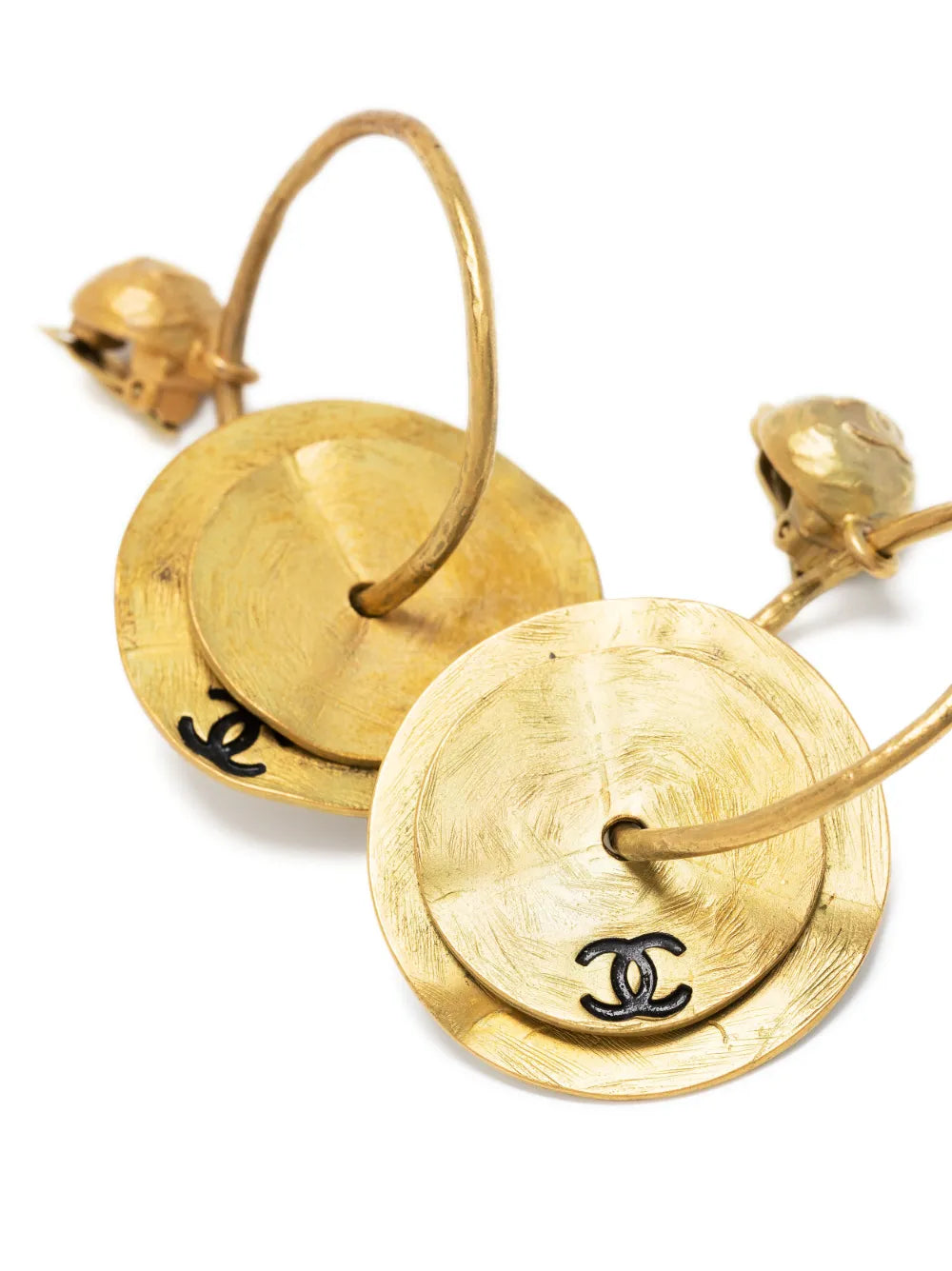 1994 CC dangle clip-on earrings