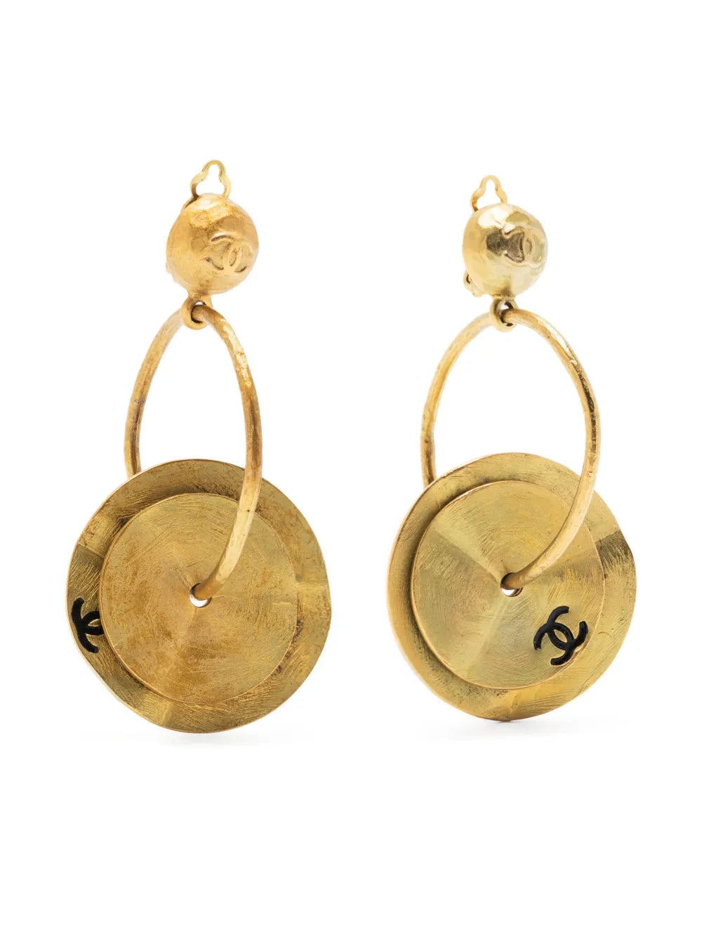 1994 CC dangle clip-on earrings