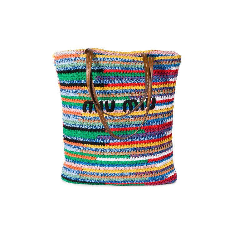 Miu Miu Crochet Tote Bag Multicolor