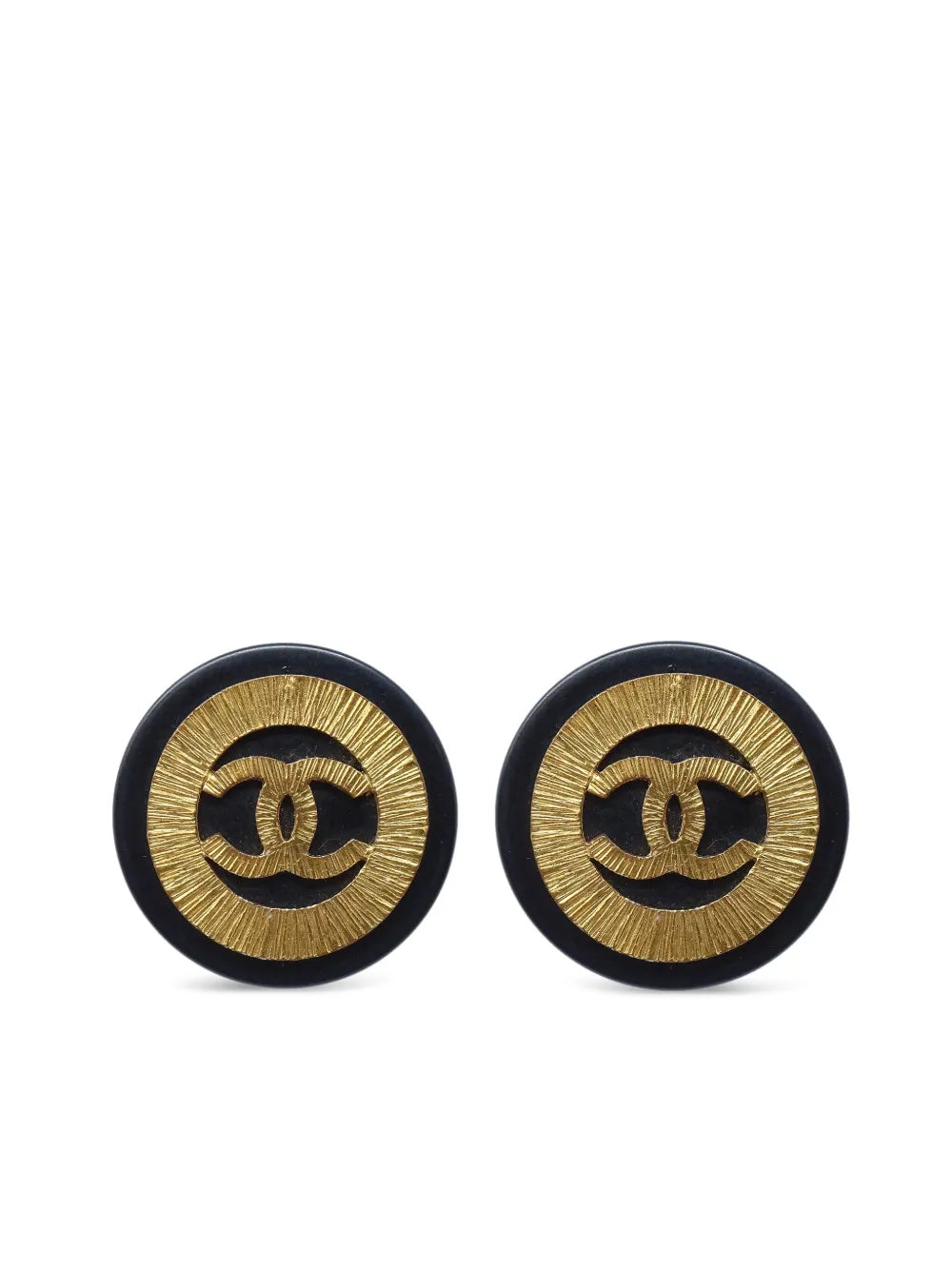 1980-1990s CC button clip-on earrings