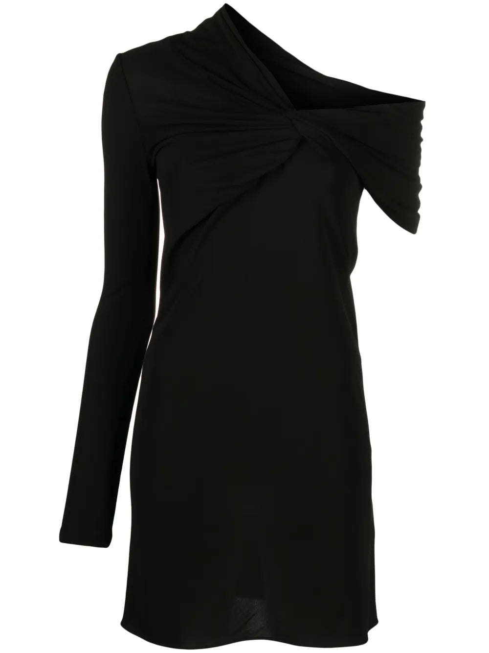 twist-front asymmetric minidress