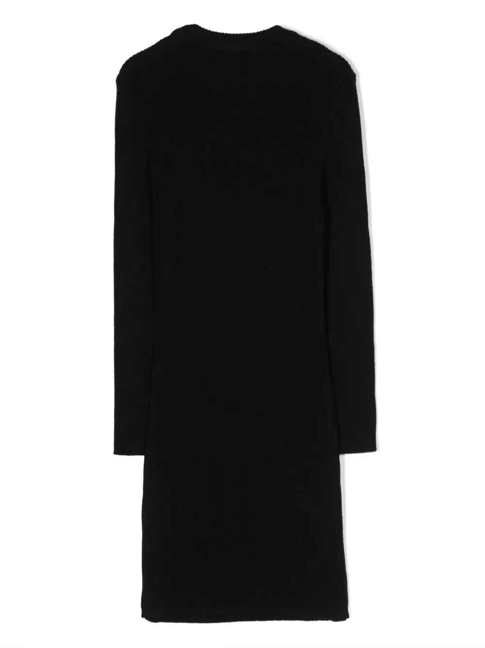 intarsia-knit logo ribbed-knit dress