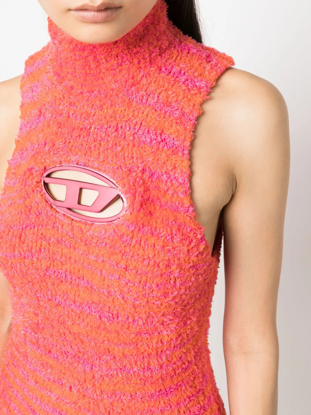 M-Leros logo-plaque towelling dress