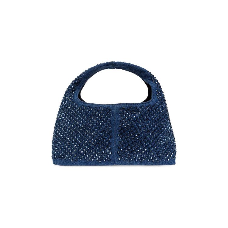 Marc Jacobs Crystal Denim Mini Sack Bag Dark Wash