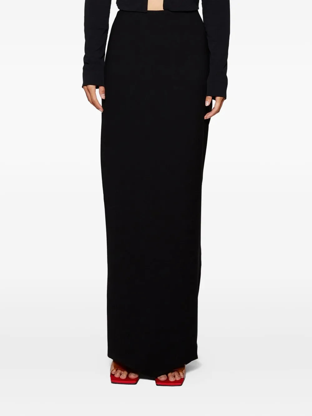 high-waisted column maxi skirt