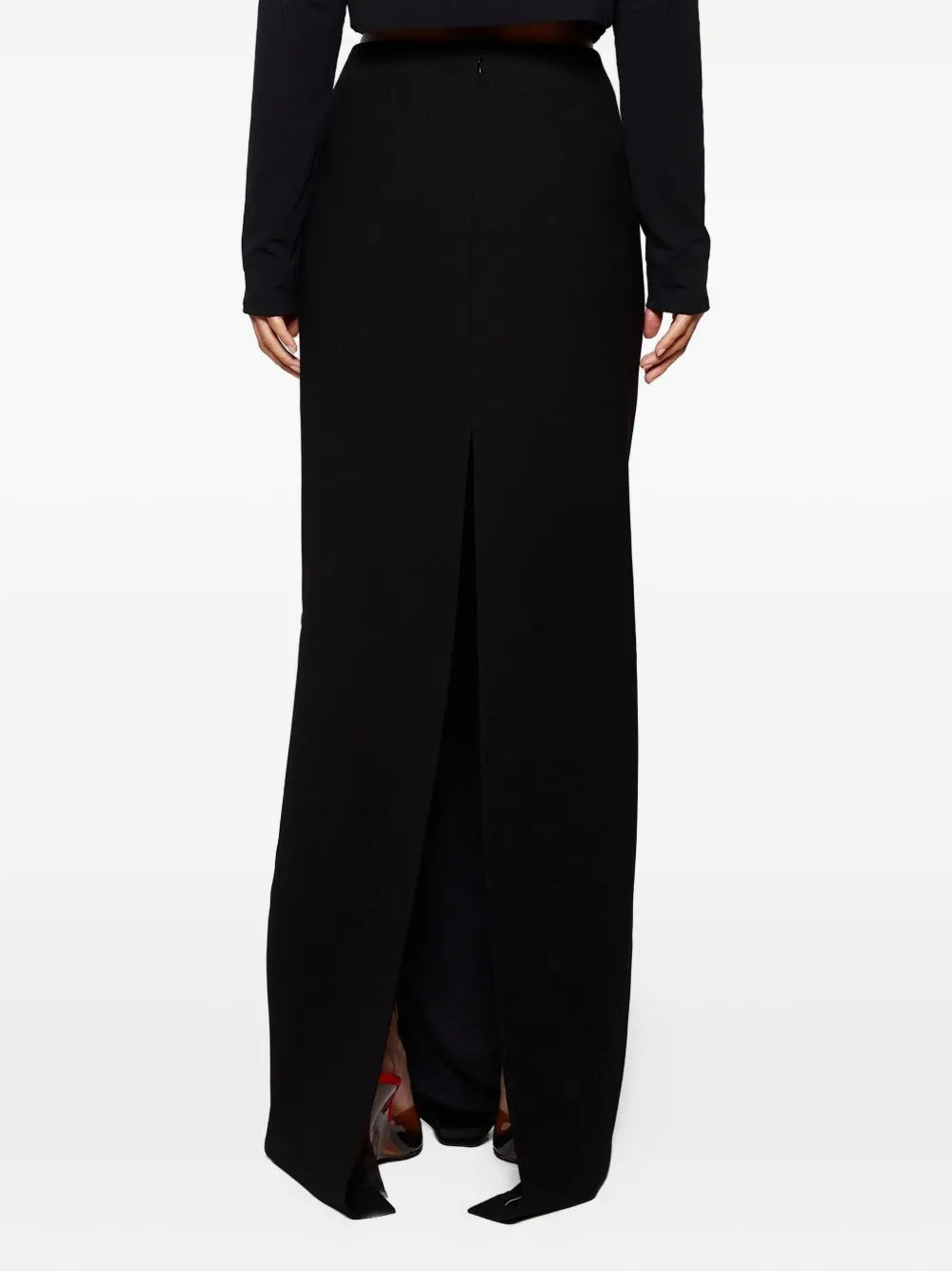 high-waisted column maxi skirt