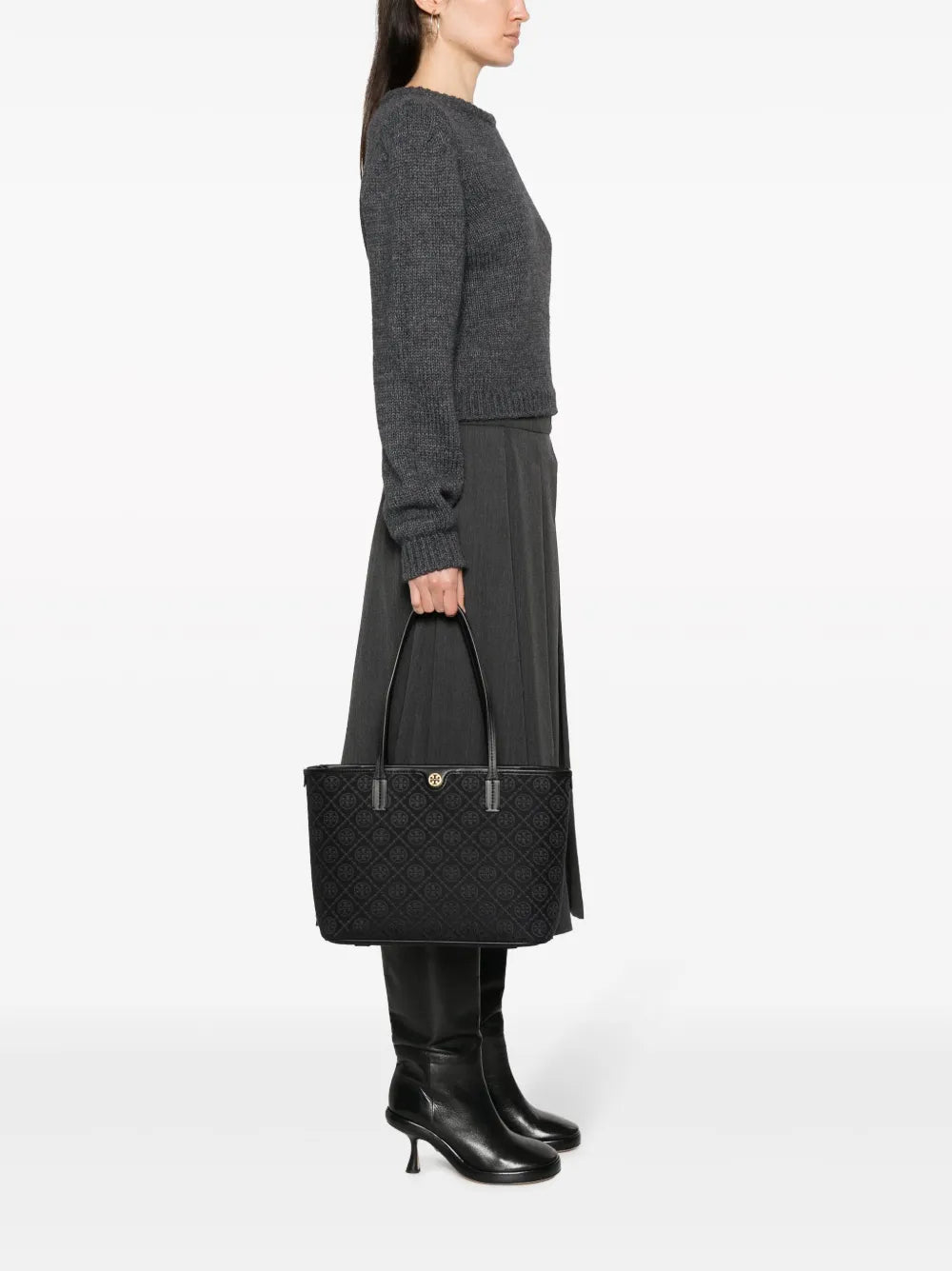 small T Monogram zip tote bag