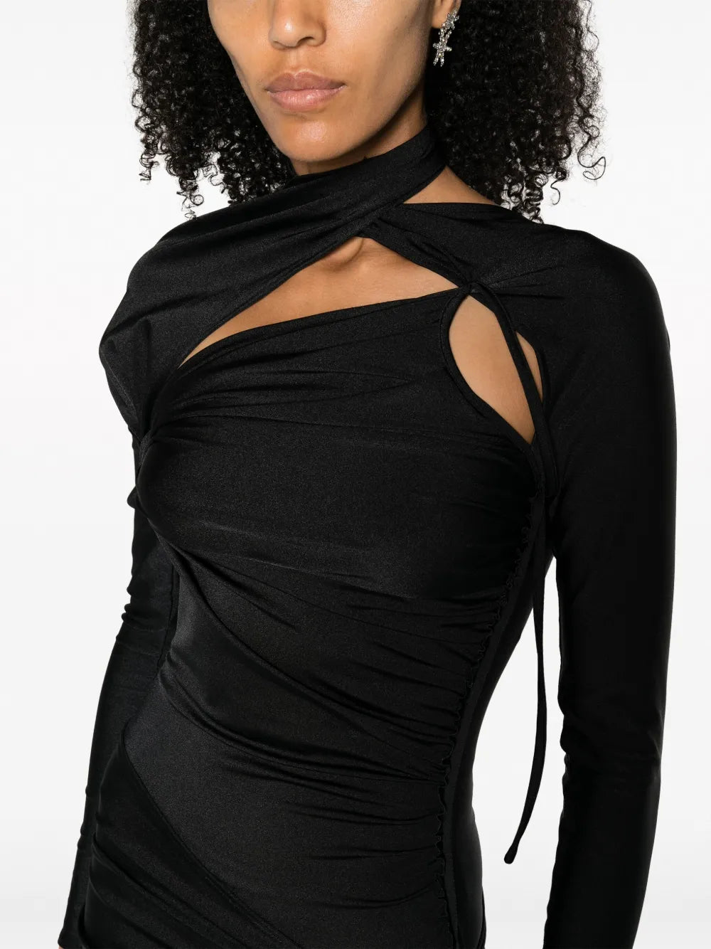 asymetric twisted dress