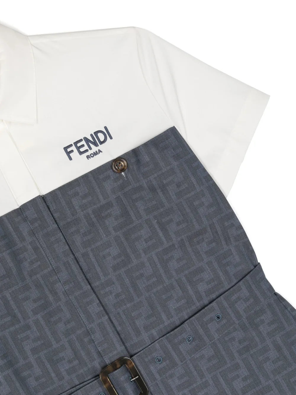 FF-jacquard cotton shirtdress