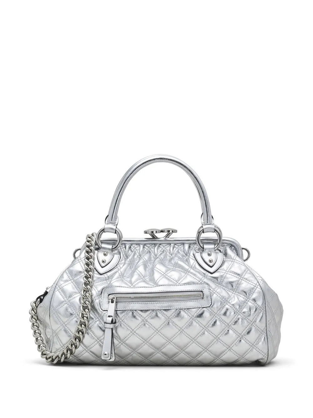 Re-Edition Quilted Metallic Leather Stam bag