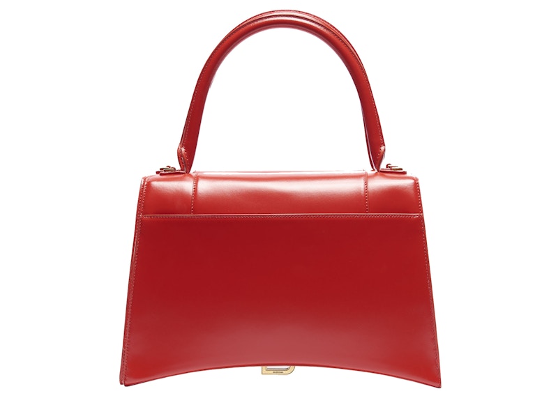 Balenciaga Hourglass Top Handle Medium Red