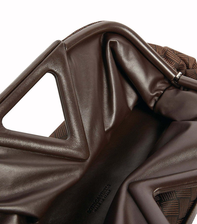 Bottega Veneta Point Triangle Handle Two Way Handbag Fondant