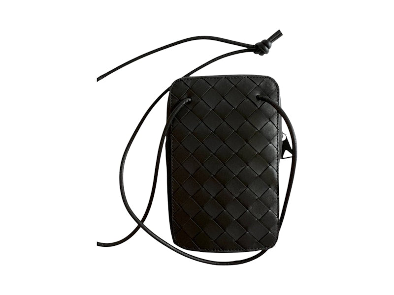 Bottega Veneta Intrecciato Shoulder Bag Black