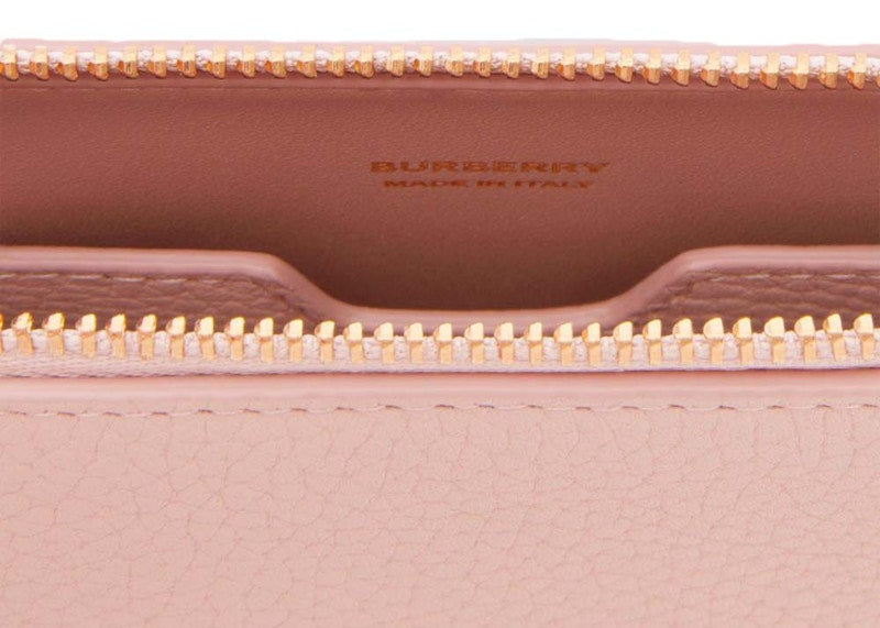 Burberry Mini TB Grainy Leather Pouch Handbag Pink