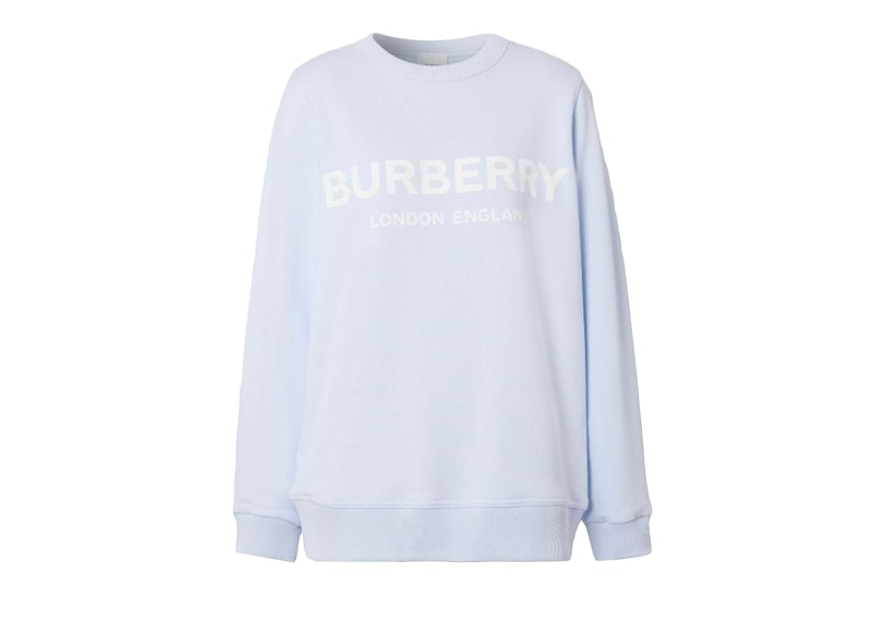 Burberry Women's Logo Sweatshirt Pale Blue