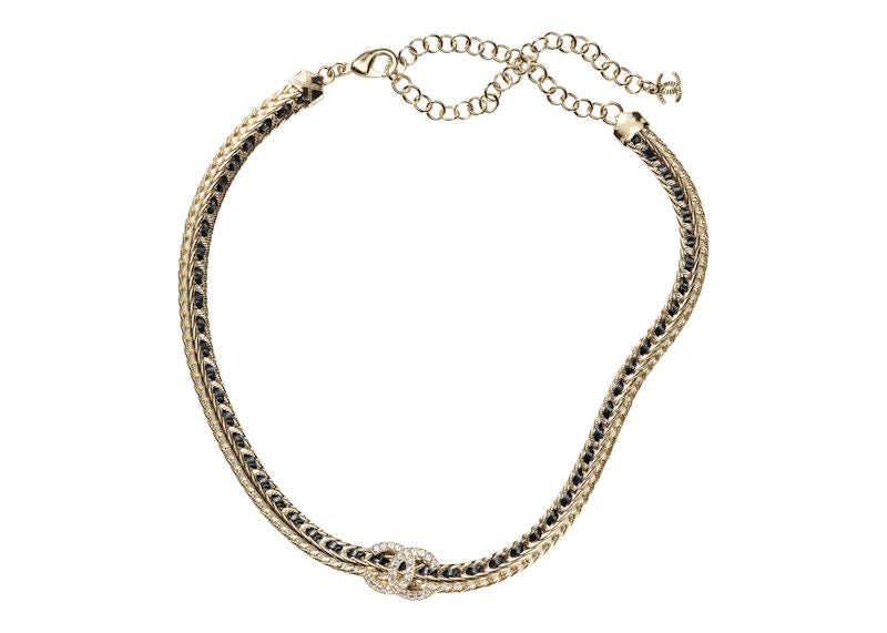 Chanel Gold Necklace AB8307 Gold/Black