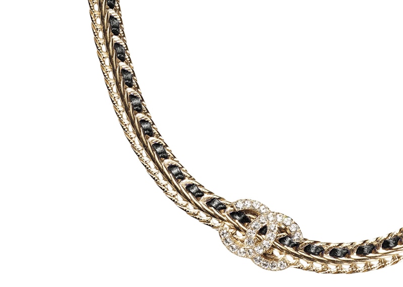 Chanel Gold Necklace AB8307 Gold/Black