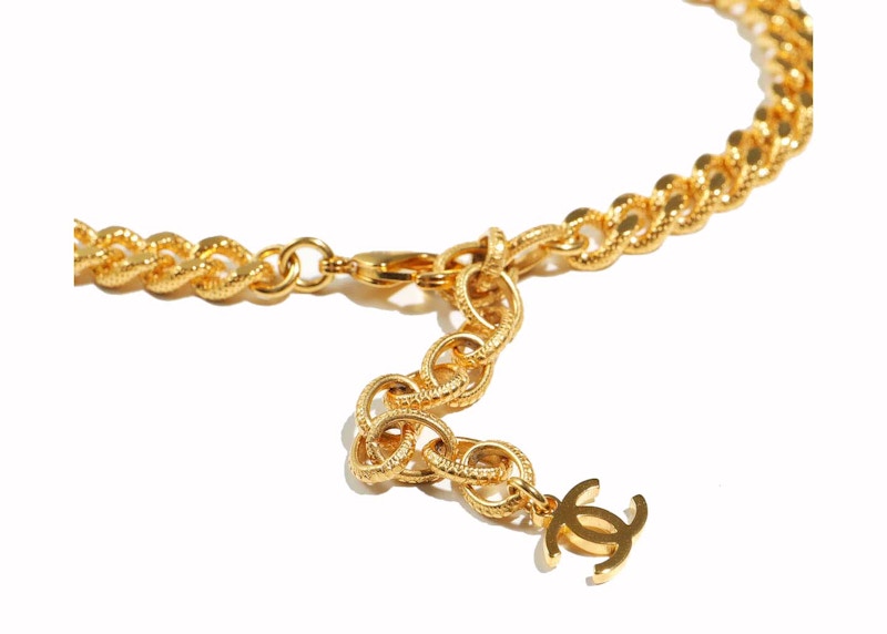 Chanel Crystal CC Logo Necklace Gold (AB8930)