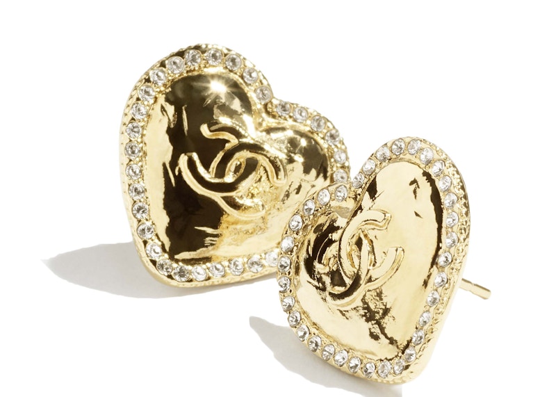 Chanel Stud Earrings Gold/Crystal (ABD072 B16157 NW375)