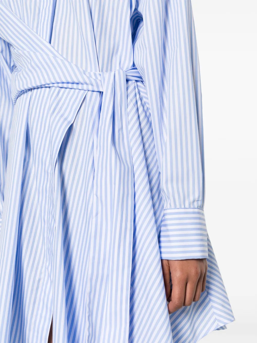 draped asymmetric shirtdress