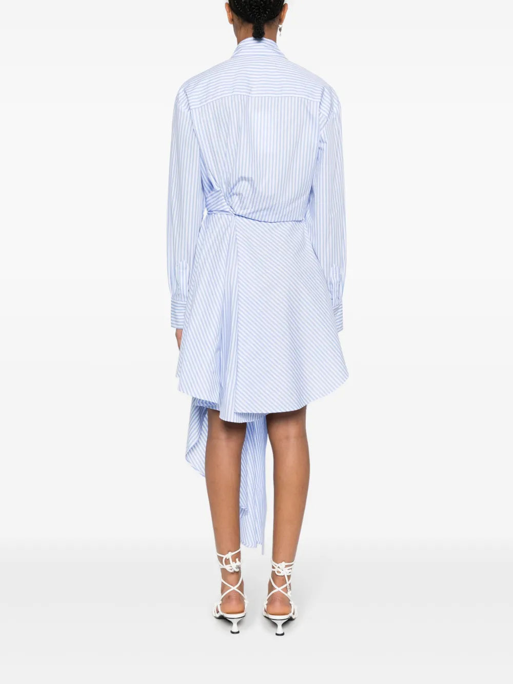 draped asymmetric shirtdress