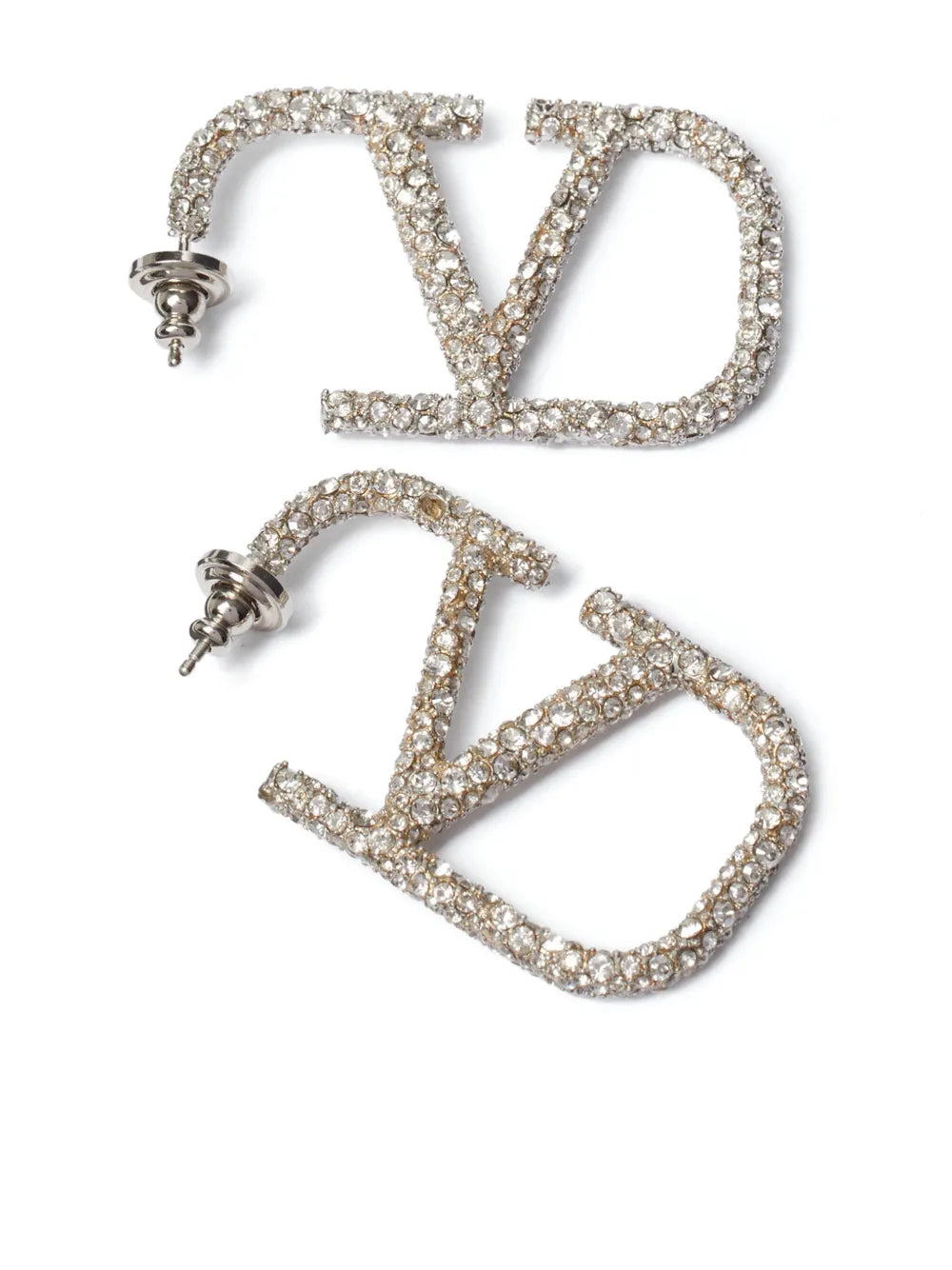 VLogo Signature crystal earrings