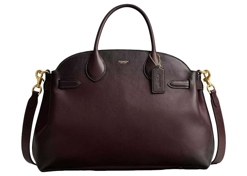 Coach Soft Empire Carryall Bag 40 Brass/Merlot
