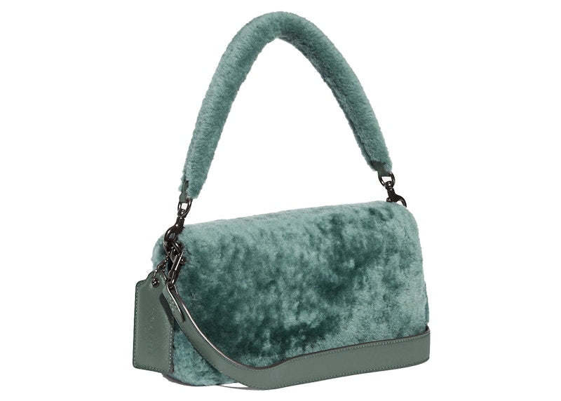 Coach Pillow Tabby 26 Shoulder Bag Shearling Green
