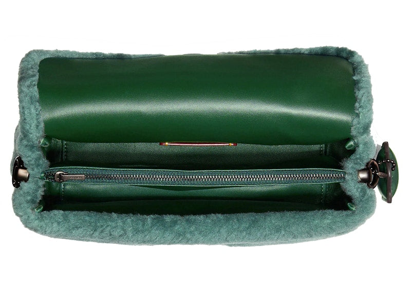 Coach Pillow Tabby 26 Shoulder Bag Shearling Green
