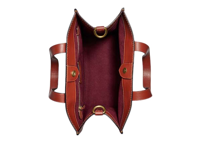 Coach Tote in Signature Canvas with Horse and Carriage Print Field Brass/Tan Truffle Rust