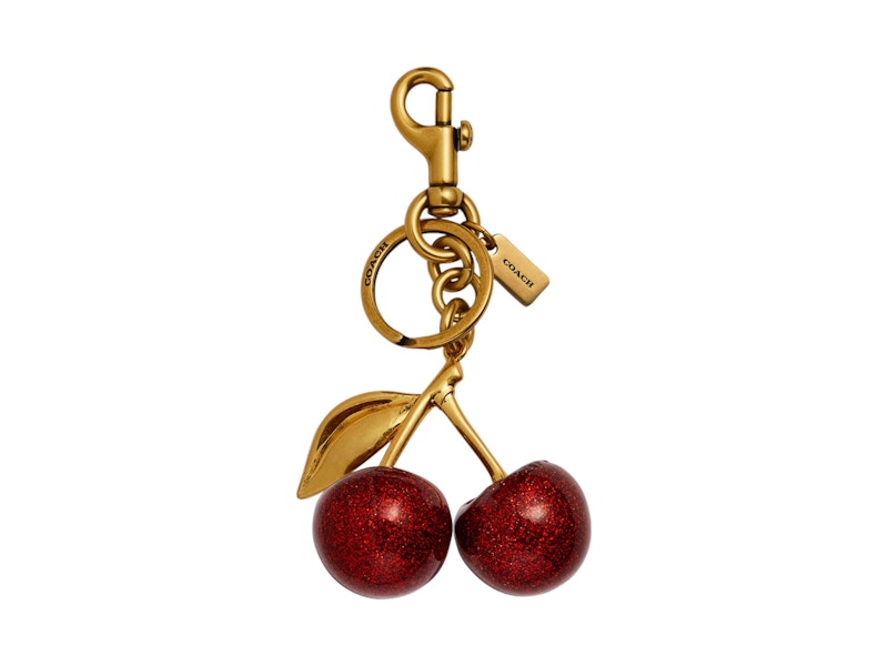 Coach Cherry Bag Charm Resin/Brass/Red Apple