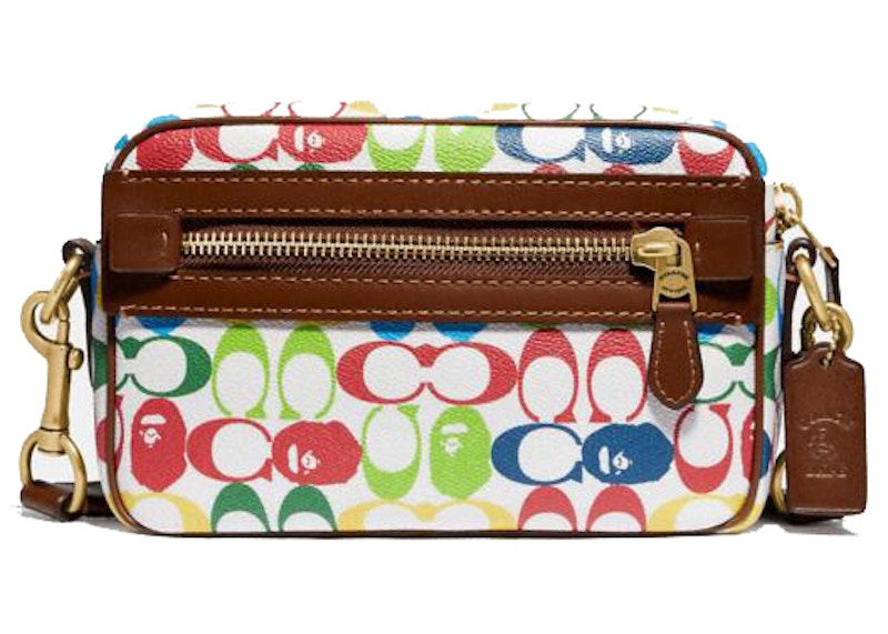 Coach x Bape Academy Crossbody Signature Canvas With Ape Head Brass/Multi
