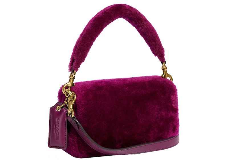 Coach Pillow Tabby 18 Shoulder Bag Shearling Fuchsia
