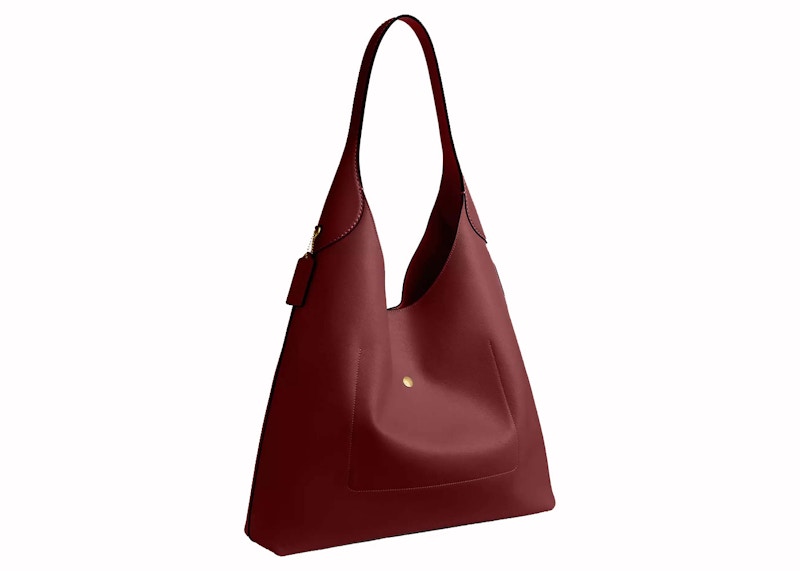Coach Brooklyn Shoulder Bag 39 Brass/Dark Ruby