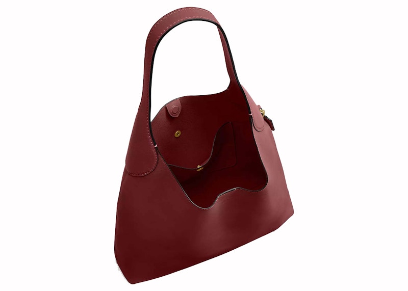 Coach Brooklyn Shoulder Bag 39 Brass/Dark Ruby