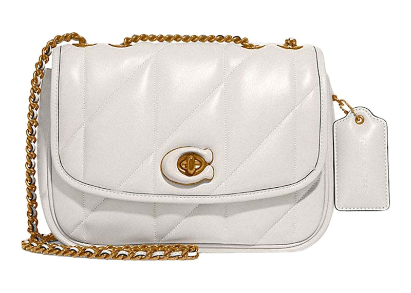 Coach Shoulder Bag with Quilting Pillow Madison Chalk