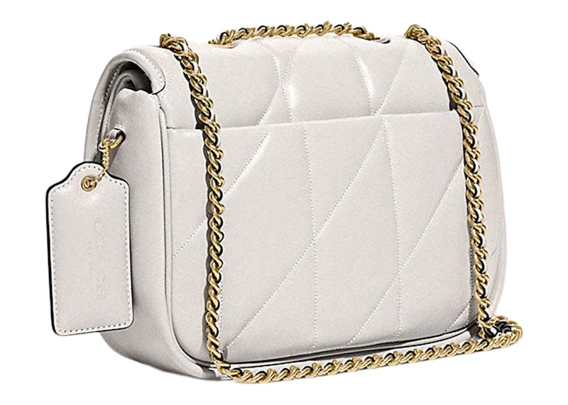 Coach Shoulder Bag with Quilting Pillow Madison Chalk