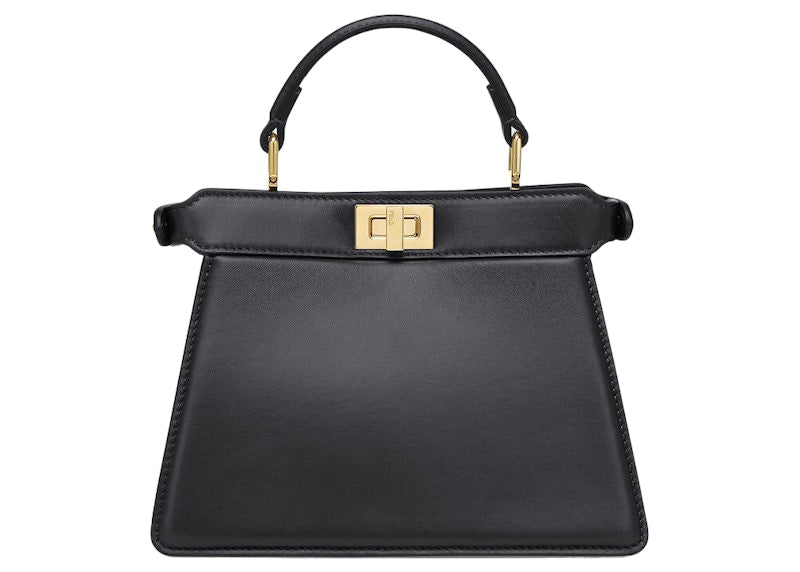 Fendi by Marc Jacobs Peekaboo ISeeU Petite Black Padded Nappa Leather Bag
