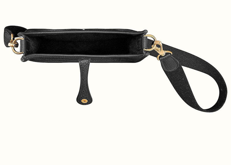 Hermes Evelyne Amazone Clemence Gold 16 Mini/TPM Noir